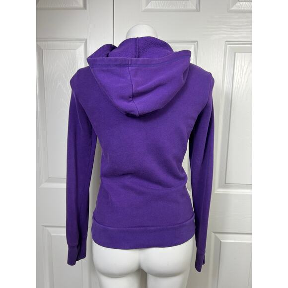 Aeropostale Women's Hoodie Small Solid Purple Graphic Print - Picture 3 of 6